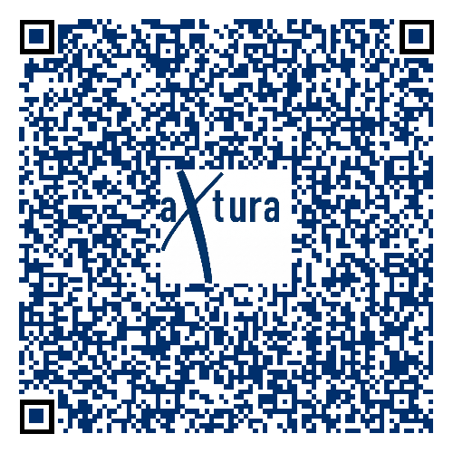 QR code com os contatos para investidores da Axtura